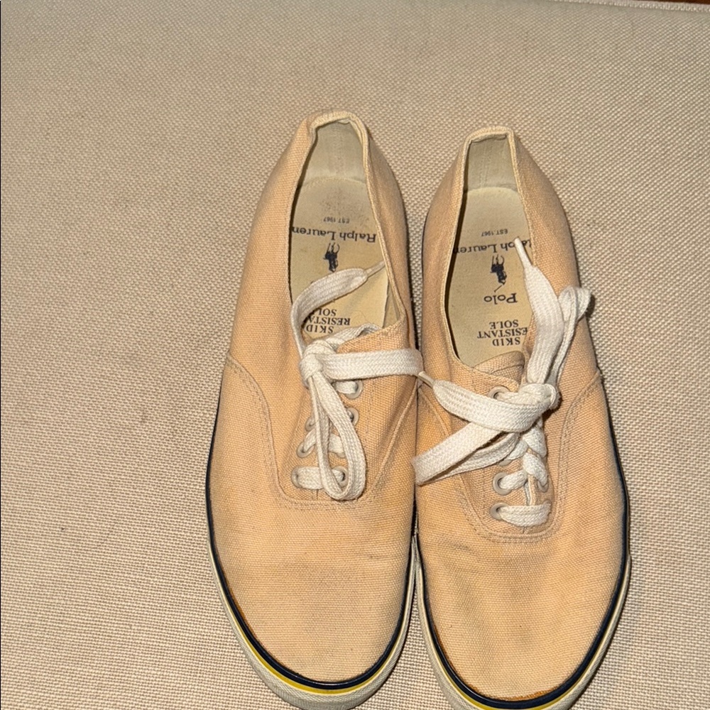 Ralph Lauren Cream Canvas Shoes